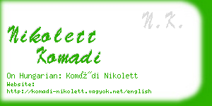 nikolett komadi business card